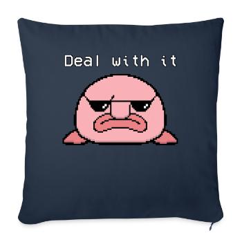 Blobfish Pixel - Sofa pillowcase 17,3'' x 17,3'' (45 x 45 cm) - navy - Front