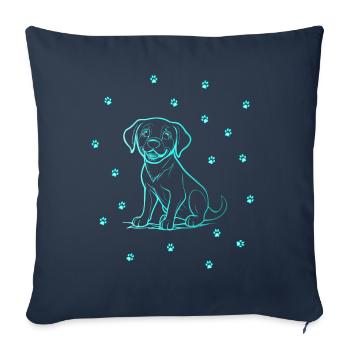 Labrador Retriever with small paws - Sofa pillowcase 17,3'' x 17,3'' (45 x 45 cm) - navy - Front
