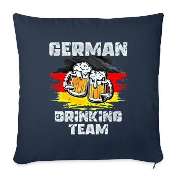 Équipe de beuverie d’Allemagne - Housse de coussin décorative 45 x 45 cm - bleu marine - Devant