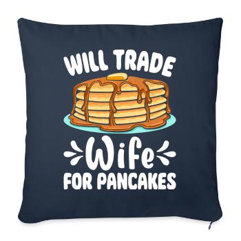 Funny Pancake Maker - Sofa pillowcase 17,3'' x 17,3'' (45 x 45 cm) - navy - Front