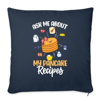 Funny Pancake Maker - Sofa pillowcase 17,3'' x 17,3'' (45 x 45 cm) - navy - Front