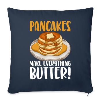 Funny Pancake Maker - Sofa pillowcase 17,3'' x 17,3'' (45 x 45 cm) - navy - Front
