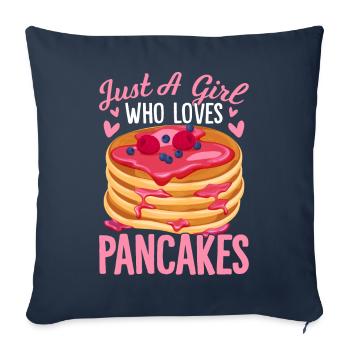 Funny Pancake Maker - Sofa pillowcase 17,3'' x 17,3'' (45 x 45 cm) - navy - Front