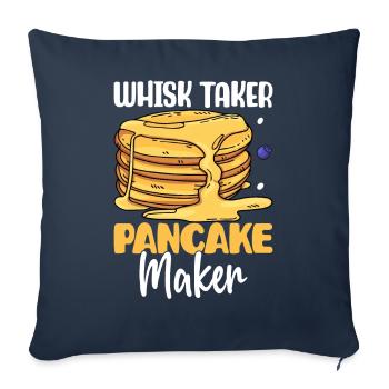 Funny pancakes - Sofa pillowcase 17,3'' x 17,3'' (45 x 45 cm) - navy - Front