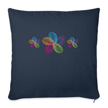 Austern Retro Kunst Muschel - Sofakissenbezug 45 x 45 cm - Navy - Vorne