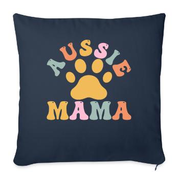 Groovy Maman Berger Australien - Housse de coussin décorative 45 x 45 cm - bleu marine - Devant