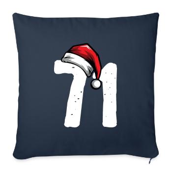 71 Number Christmas - Sofa pillowcase 17,3'' x 17,3'' (45 x 45 cm) - navy - Front