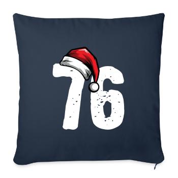 76 Number Christmas - Sofa pillowcase 17,3'' x 17,3'' (45 x 45 cm) - navy - Front