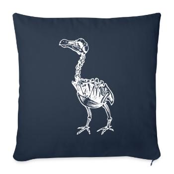 Dodo, Squelette, Oiseau, Ornithologie - Housse de coussin décorative 45 x 45 cm - bleu marine - Devant