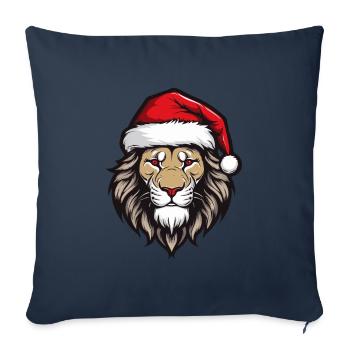 Lion Head Christmas Christmas - Sofa pillowcase 17,3'' x 17,3'' (45 x 45 cm) - navy - Front