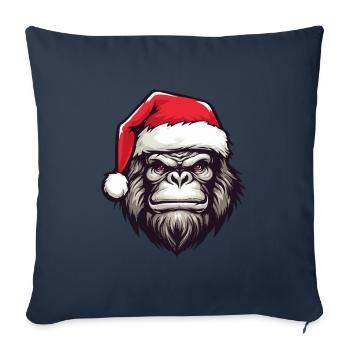 Gorilla Kopf Weihnachten Christmas - Sofakissenbezug 45 x 45 cm - Navy - Vorne