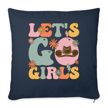 Groovy mariée Bridal Shower Enterrement de vie de jeune fille - Housse de coussin décorative 45 x 45 cm - bleu marine - Devant