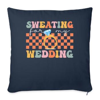 Groovy Bride Bridal Party Séance d’entraînement - Housse de coussin décorative 45 x 45 cm - bleu marine - Devant
