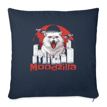 Cat Funny - Sofa pillowcase 17,3'' x 17,3'' (45 x 45 cm) - navy - Front