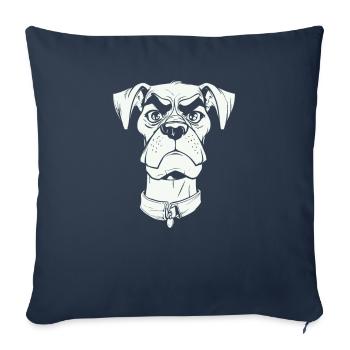 Dog four-legged friend funny - Sofa pillowcase 17,3'' x 17,3'' (45 x 45 cm) - navy - Front
