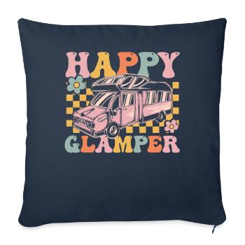 Groovy Glamping - Sofa pillowcase 17,3'' x 17,3'' (45 x 45 cm) - navy - Front