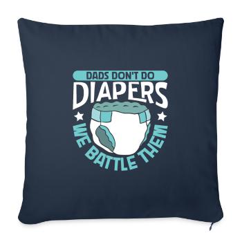 Couches Dads Fight - Lange pour bébé - Housse de coussin décorative 45 x 45 cm - bleu marine - Devant