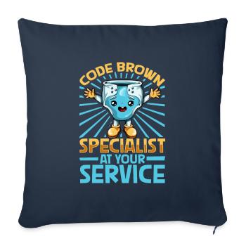 Code Brown Specialist - Baby Swaddle - Sofa pillowcase 17,3'' x 17,3'' (45 x 45 cm) - navy - Front