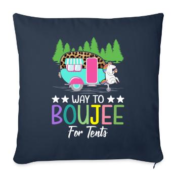 Boujee Camping Female Glamper - Sofa pillowcase 17,3'' x 17,3'' (45 x 45 cm) - navy - Front