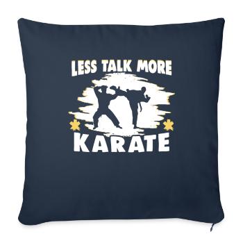 Karaté Arts martiaux Entraîneur de karaté Combattant de karaté - Housse de coussin décorative 45 x 45 cm - bleu marine - Devant