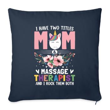 Massage-Therapie - Sofakissenbezug 45 x 45 cm - Navy - Vorne