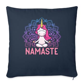 Yoga Meditation Namaste - Sofa pillowcase 17,3'' x 17,3'' (45 x 45 cm) - navy - Front
