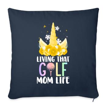Golfer playing golf - Sofa pillowcase 17,3'' x 17,3'' (45 x 45 cm) - navy - Front