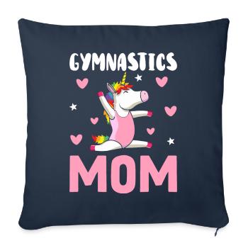 Gymnaste Acrobate, Maman - Housse de coussin décorative 45 x 45 cm - bleu marine - Devant
