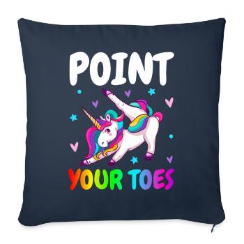 Gymnastique Gymnaste Roue De Charrette Fille - Housse de coussin décorative 45 x 45 cm - bleu marine - Devant