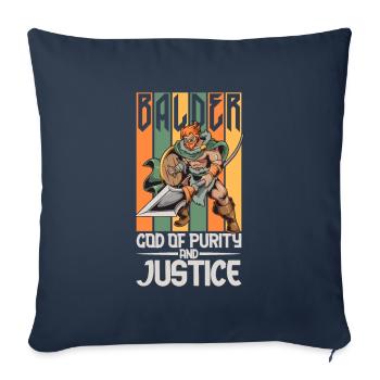 Le dieu viking Balder - Housse de coussin décorative 45 x 45 cm - bleu marine - Devant