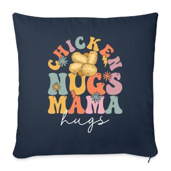 Groovy Chicken Nuggets Chicken Mom - Sofa pillowcase 17,3'' x 17,3'' (45 x 45 cm) - navy - Front