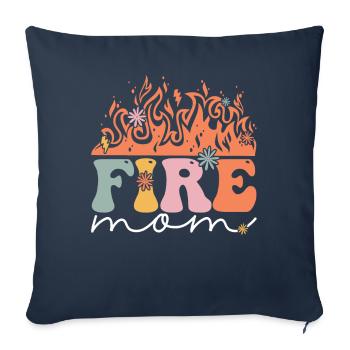 Groovy Pompier Femme Lutte Contre L’incendie - Housse de coussin décorative 45 x 45 cm - bleu marine - Devant