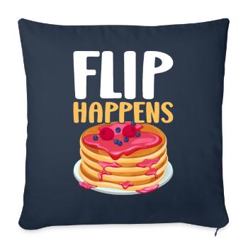 Funny Pancake Maker - Sofa pillowcase 17,3'' x 17,3'' (45 x 45 cm) - navy - Front
