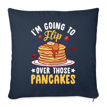 Funny Pancake Maker - Sofa pillowcase 17,3'' x 17,3'' (45 x 45 cm) - navy - Front