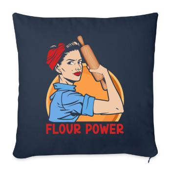 Crépière drôle - Housse de coussin décorative 45 x 45 cm - bleu marine - Devant