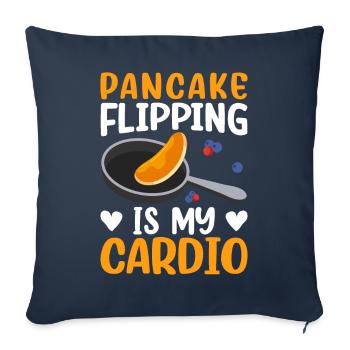 Funny Pancake Maker - Sofa pillowcase 17,3'' x 17,3'' (45 x 45 cm) - navy - Front