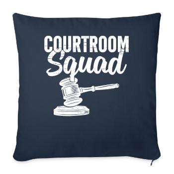 Étudiant en droit Diplôme en droit Futur avocat - Housse de coussin décorative 45 x 45 cm - bleu marine - Devant