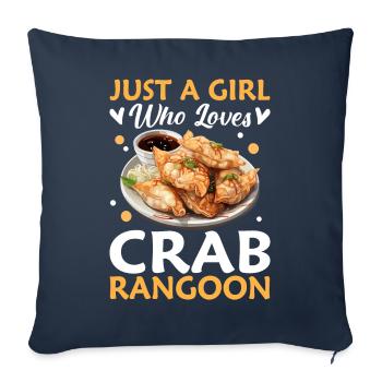 Cuisine chinoise amusante - Housse de coussin décorative 45 x 45 cm - bleu marine - Devant