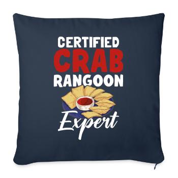 Cuisine chinoise amusante - Housse de coussin décorative 45 x 45 cm - bleu marine - Devant