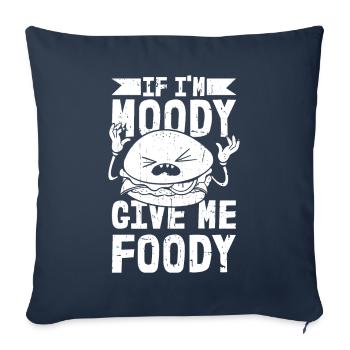 Burger Hamburger Lustig - Sofa pillowcase 17,3'' x 17,3'' (45 x 45 cm) - navy - Front
