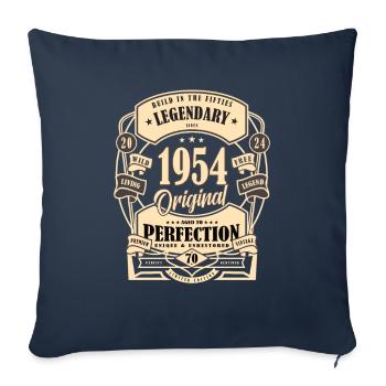 70th Birthday, Gift, Legend, Original, 1954 - Sofa pillowcase 17,3'' x 17,3'' (45 x 45 cm) - navy - Front