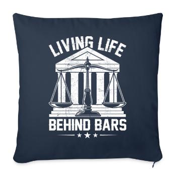 Drôle d’étudiant en droit Faculté de droit Future Juris - Housse de coussin décorative 45 x 45 cm - bleu marine - Devant