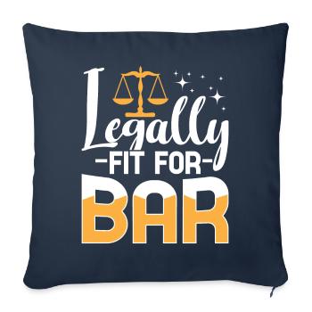 Étudiant en droit Diplôme en droit Futur avocat - Housse de coussin décorative 45 x 45 cm - bleu marine - Devant