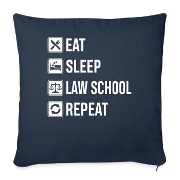 Drôle d’étudiant en droit - futur avocat - Housse de coussin décorative 45 x 45 cm - bleu marine - Devant