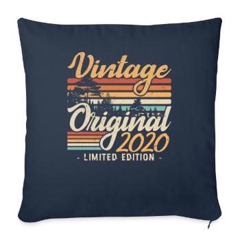 Vintage Anniversary Made in 2020 Retro 2020 - Sofa pillowcase 17,3'' x 17,3'' (45 x 45 cm) - navy - Front