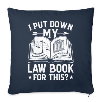 Drôle d’étudiant en droit à la faculté de droit - Housse de coussin décorative 45 x 45 cm - bleu marine - Devant