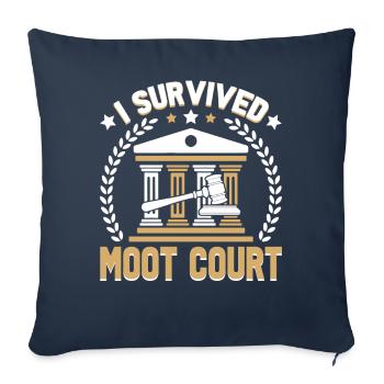 Étudiant en droit Diplôme en droit Futur avocat - Housse de coussin décorative 45 x 45 cm - bleu marine - Devant