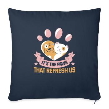 Des conceptions de sauvetage de chiens pour les militants des droits des animaux - Housse de coussin décorative 45 x 45 cm - bleu marine - Devant