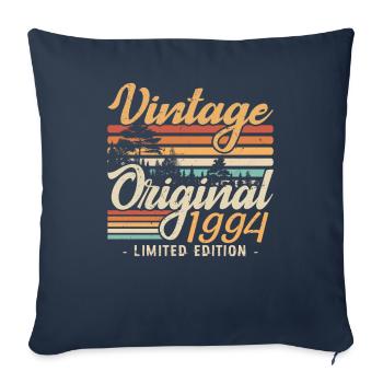 Anniversaire Millésime Fabriqué en 1994 Retro 1994 - Housse de coussin décorative 45 x 45 cm - bleu marine - Devant