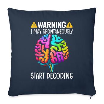 Funny Dyslexia Awareness Dyslexic - Sofa pillowcase 17,3'' x 17,3'' (45 x 45 cm) - navy - Front